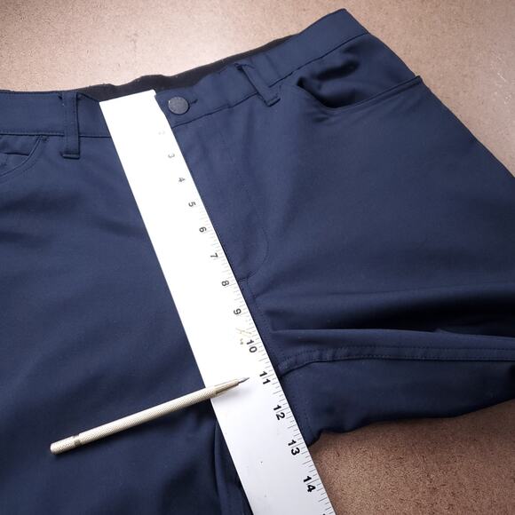 American Tall Pants Men 36x36 Navy Cotton Blend Stretch Casual Classic Timeless - Picture 6 of 9